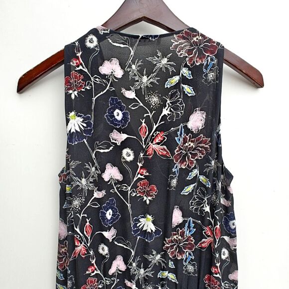 A.L.C. Costello Black Floral Sleeveless Dress Size 4 - Picture 9 of 11